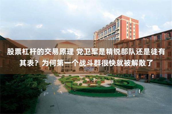 股票杠杆的交易原理 党卫军是精锐部队还是徒有其表？为何第一个战斗群很快就被解散了