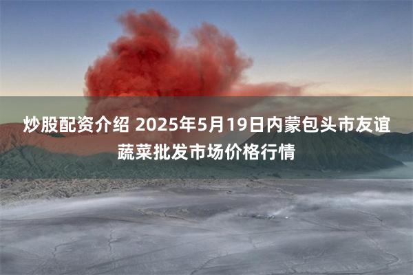 炒股配资介绍 2025年5月19日内蒙包头市友谊蔬菜批发市场价格行情